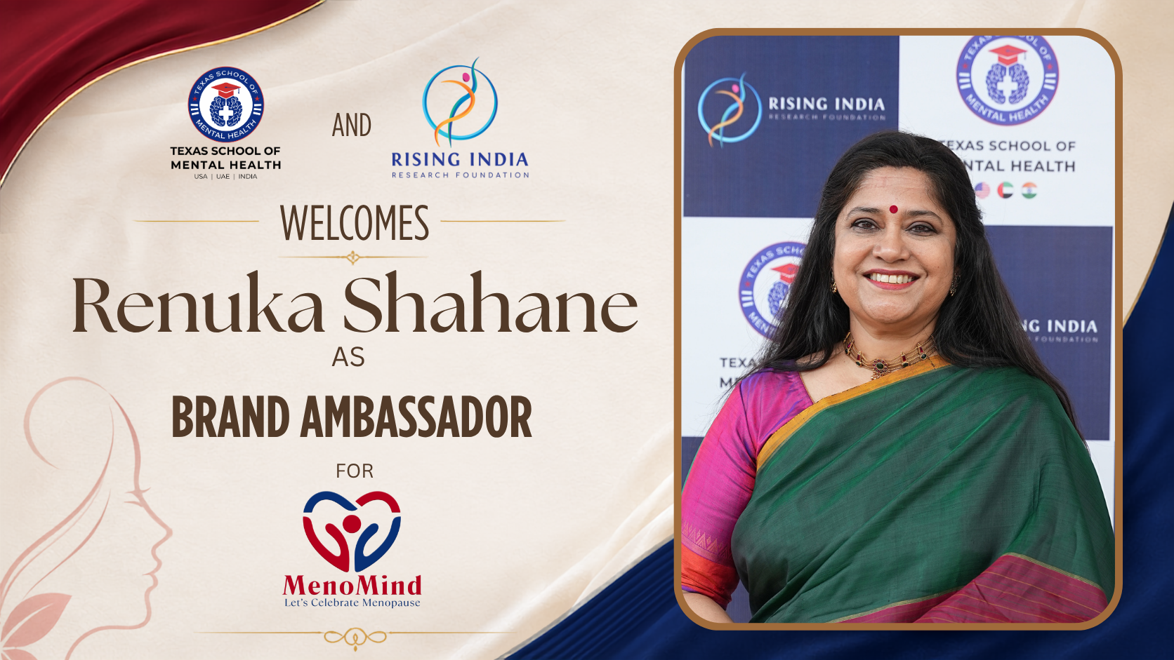 Renuka Shahane - Brand Ambassador for MenoMind